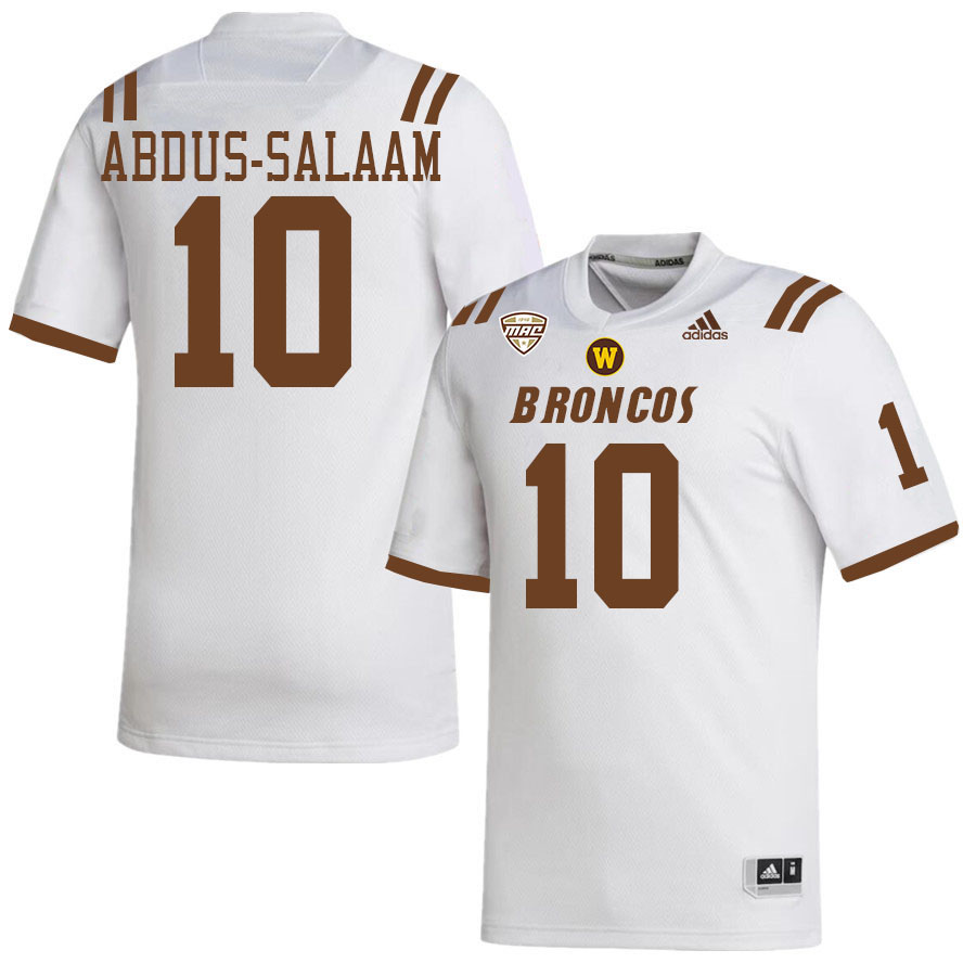 #10 Zahir Abdus-Salaam Western Michigan Broncos College Football Jerseys Stitched-White